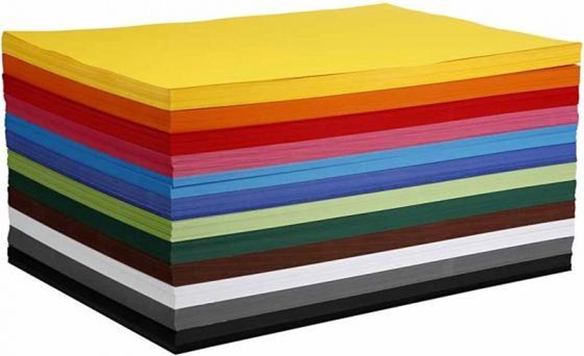 gekleurd karton 42 x 59,4 cm 120 stuks 180 g multicolor