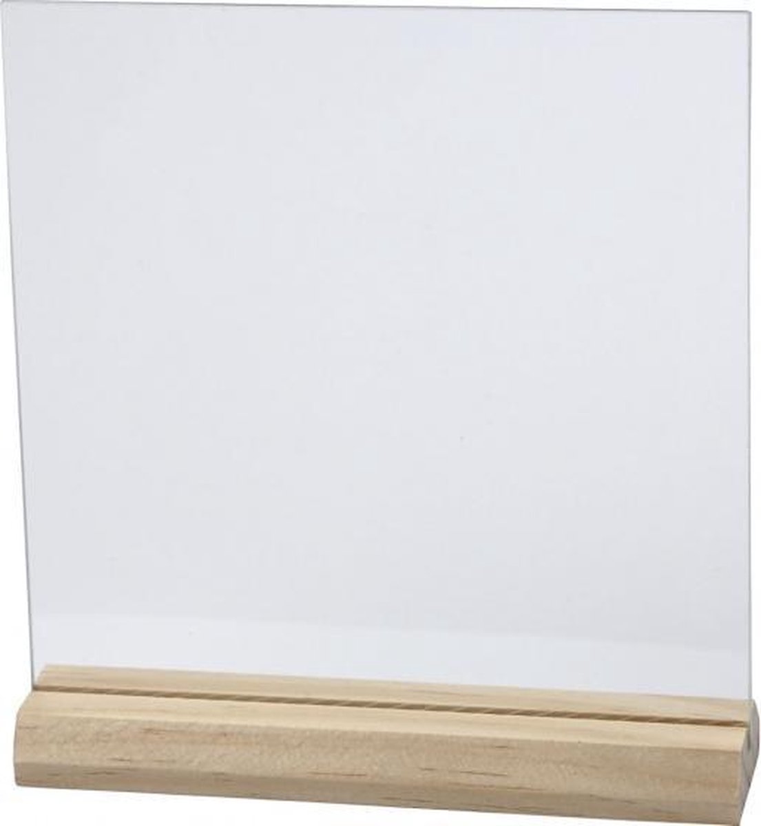 glazen plaat met houten voet 10 stuks 15,5 x 15,5 cm