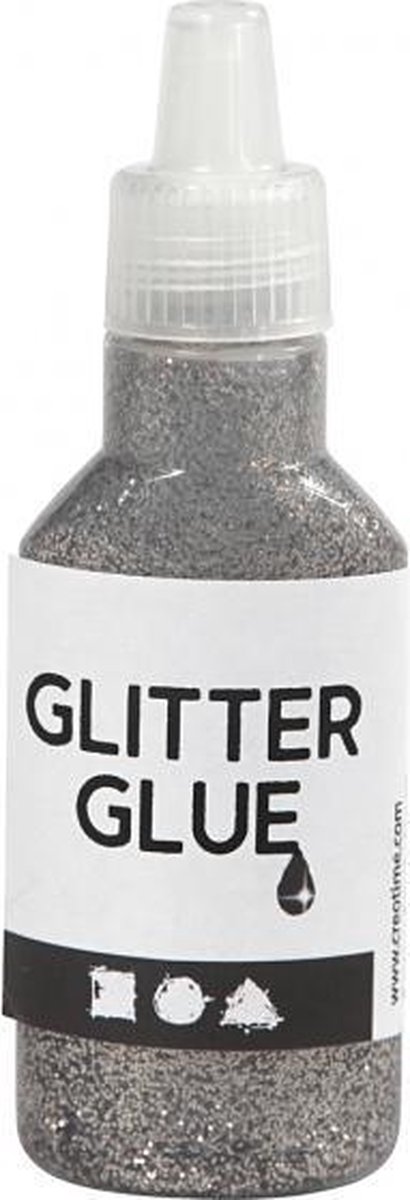 glitterlijm 25 ml zilver