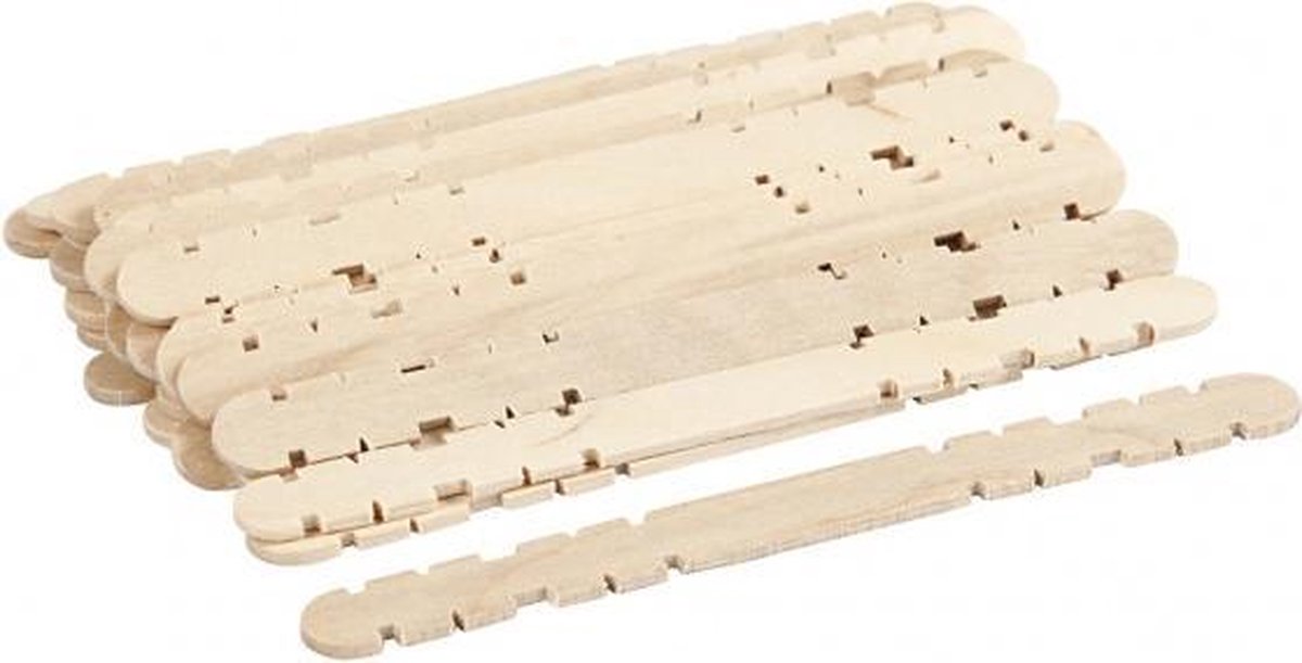 houten knutselset Constructie 11,5 cm blank 30 stuks