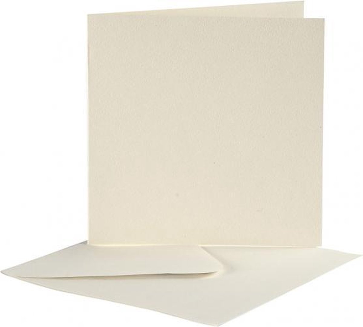 kaarten en enveloppen 12,5 x 12,5 cm 10 sets cr√®me