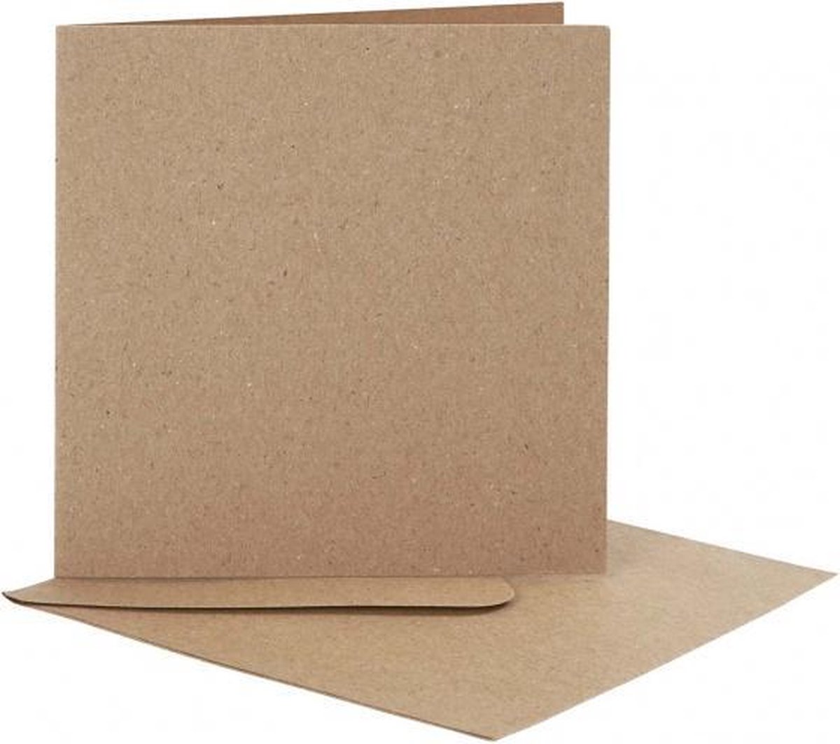 kaarten en enveloppen 12,5 x 12,5 cm 10 sets naturel