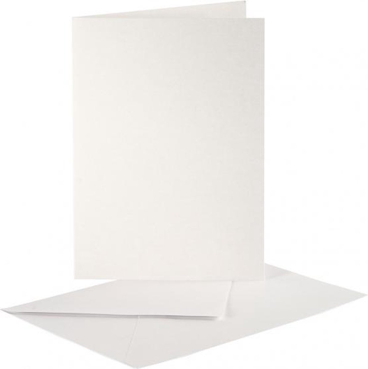 kaarten met enveloppen 10,5 x 15 cm 10 sets parelmoer cr√®me