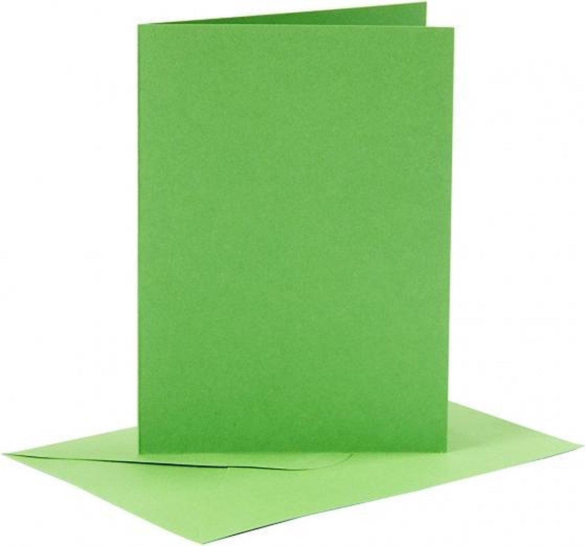 kaarten met enveloppen 10,5 x 15 cm 6 stuks groen