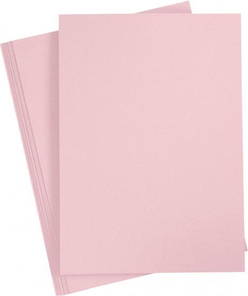 karton 21 x 29,7 cm 10 stuks pastel roze