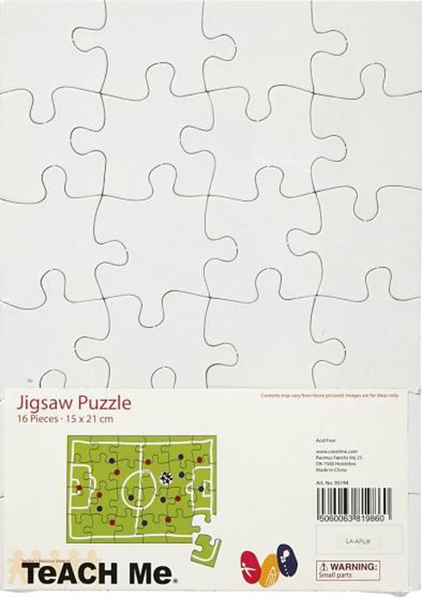 legpuzzel/kleurplaat TeACH Me junior 16 stukjes