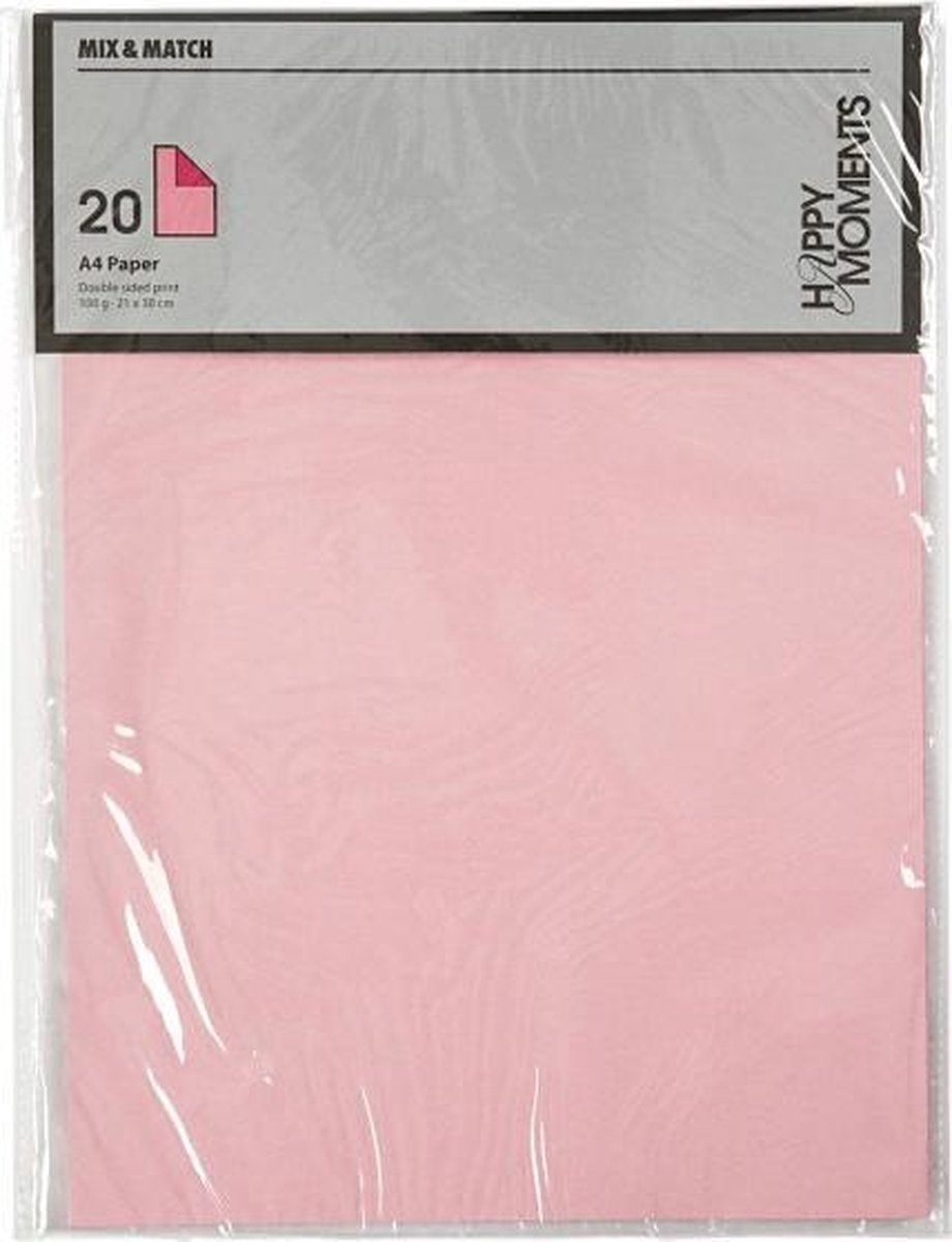 structuurpapier 21 x 29,7 cm 20 stuks roze