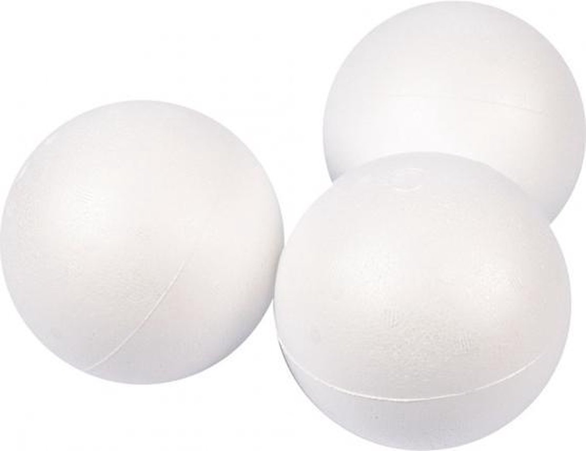 styropor-model Ballen 10 cm wit 25 stuks