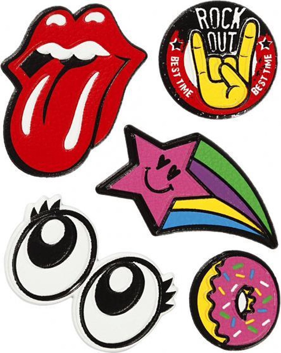 zachte stickers Rock Out 5 stuks