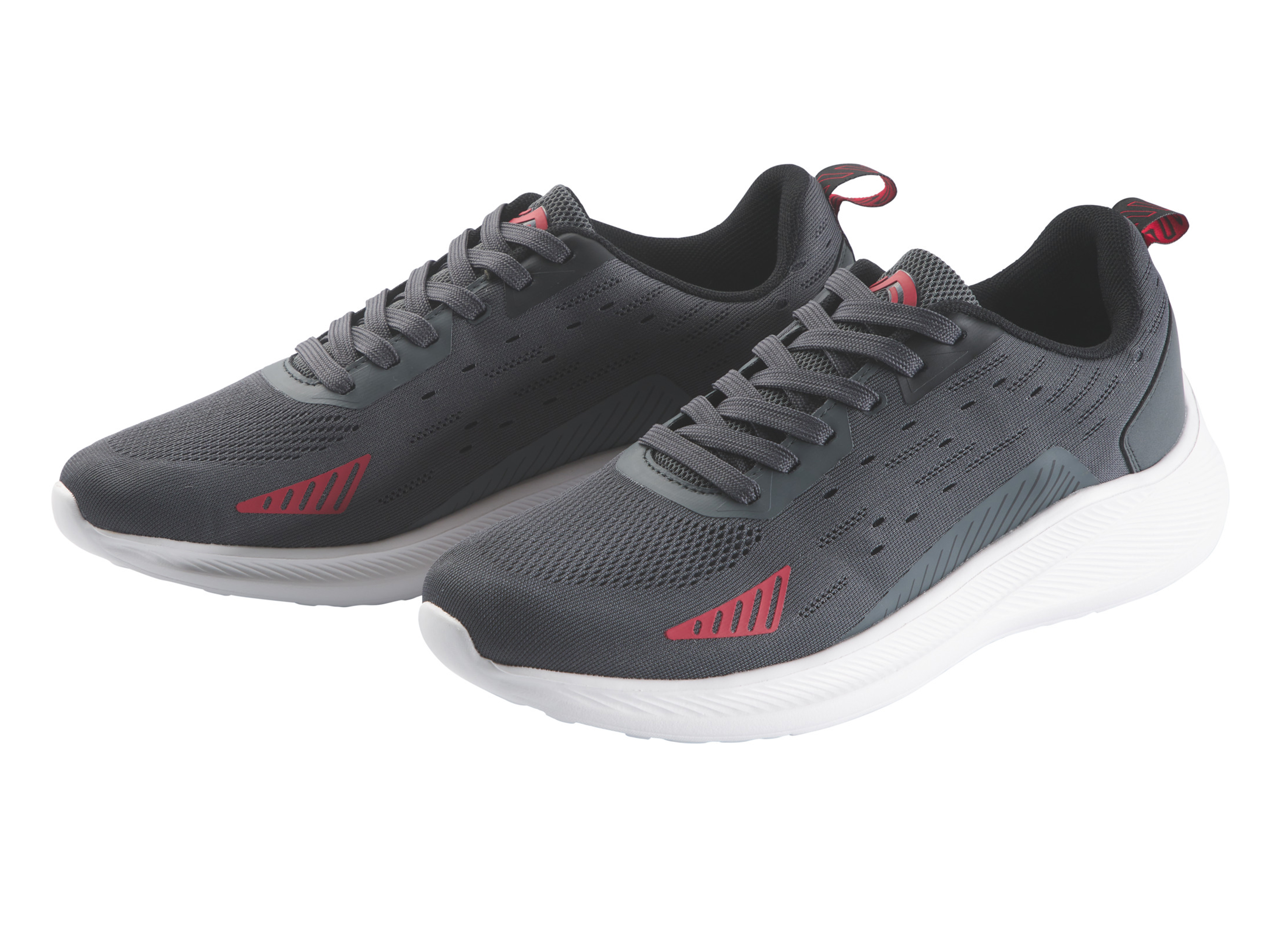 CRIVIT Heren sportschoenen (42, Grijs/rood)