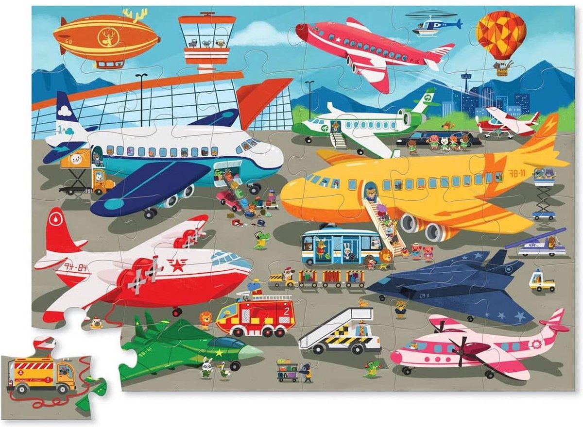 Crocodile Creek 36 pcs Shaped Puzzle/Busy Airport