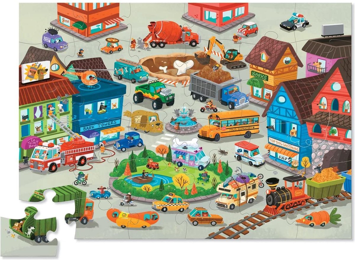 Crocodile Creek 36 pcs Shaped Puzzle/Busy City