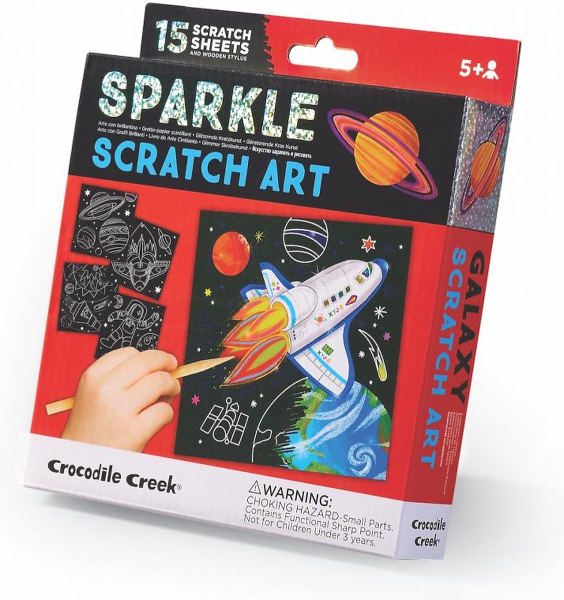 Crocodile Creek Sparkle Kraskaarten Ruimtevaart - 15 kaarten