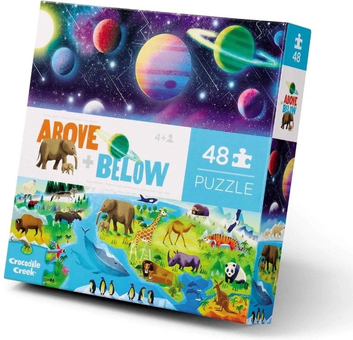 Crocodile Creek Vloerpuzzel Above + Below Earth & Space - 48 stukjes