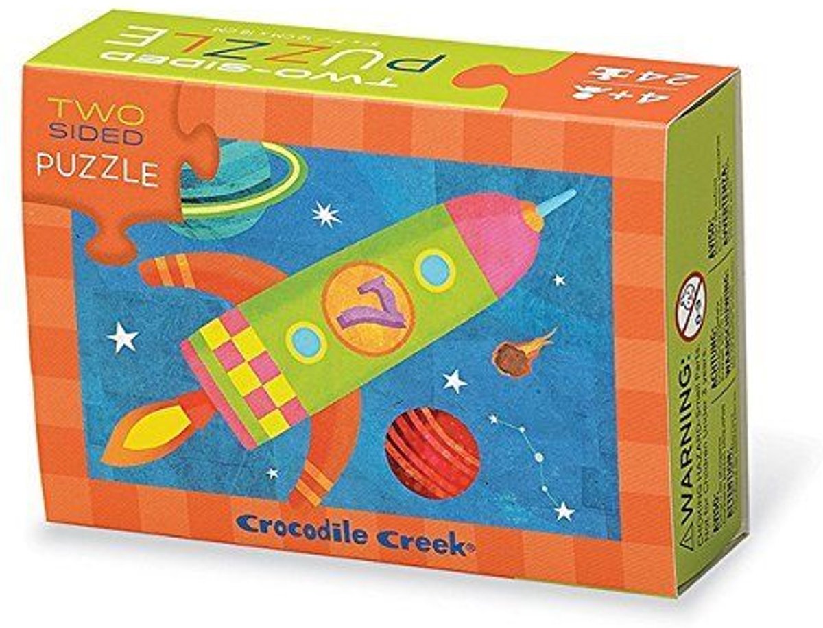 Crocodile Creek  legpuzzel 2-Sided Puzzle/Space* - 24 stukjes