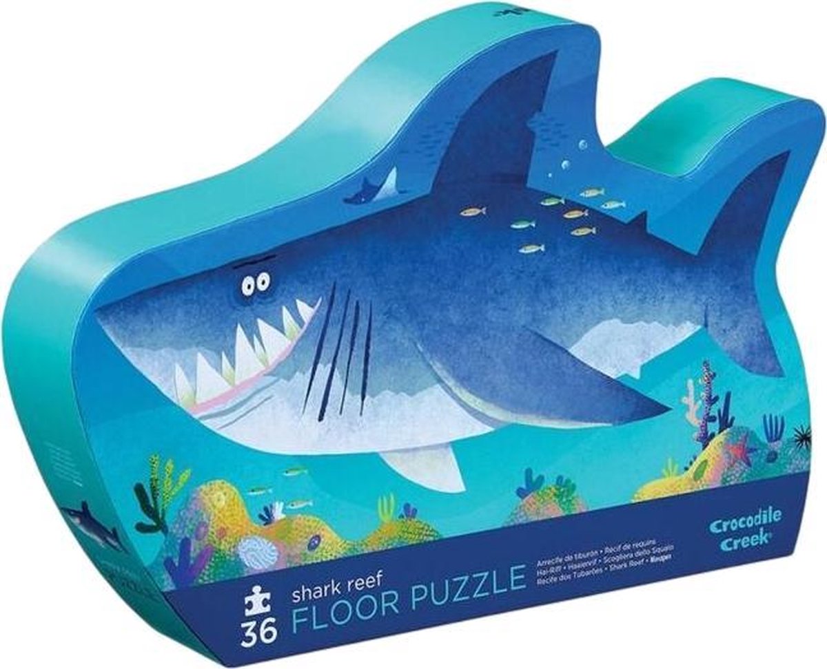 Crocodile Creek vormpuzzel haai - 36 stukjes