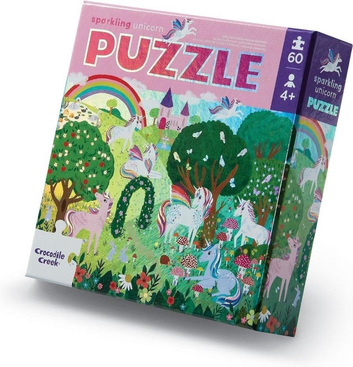 Foil puzzel Sparkling Unicorn - 60 stukken