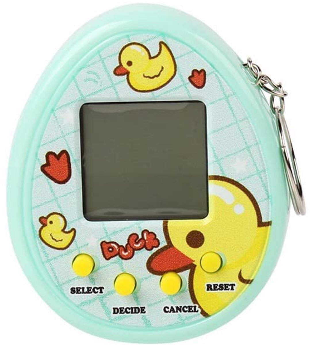   - Nostalgisch Elektronisch Huisdier - Eivorm - Tamagotchi-achtig Speelgoed - Plastiek - Sleutelhanger- Groene