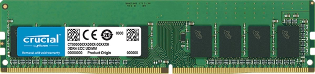 Crucial 8GB DDR4-2666 ECC DIMM 8GB DDR4 2666MHz ECC geheugenmodule