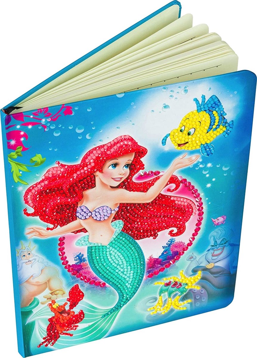 Crystal Art kit Notebook schrift Disney The Little Mermaid 26 x 19 cm