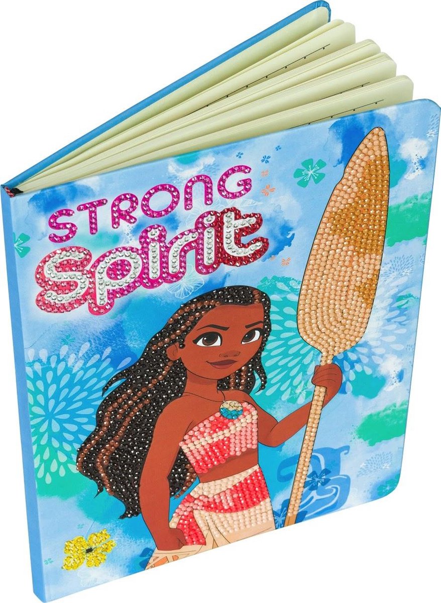 Crystal Art kit Notebook schrift harde kaft Disney Moana Vaiana 26 x 19 cm