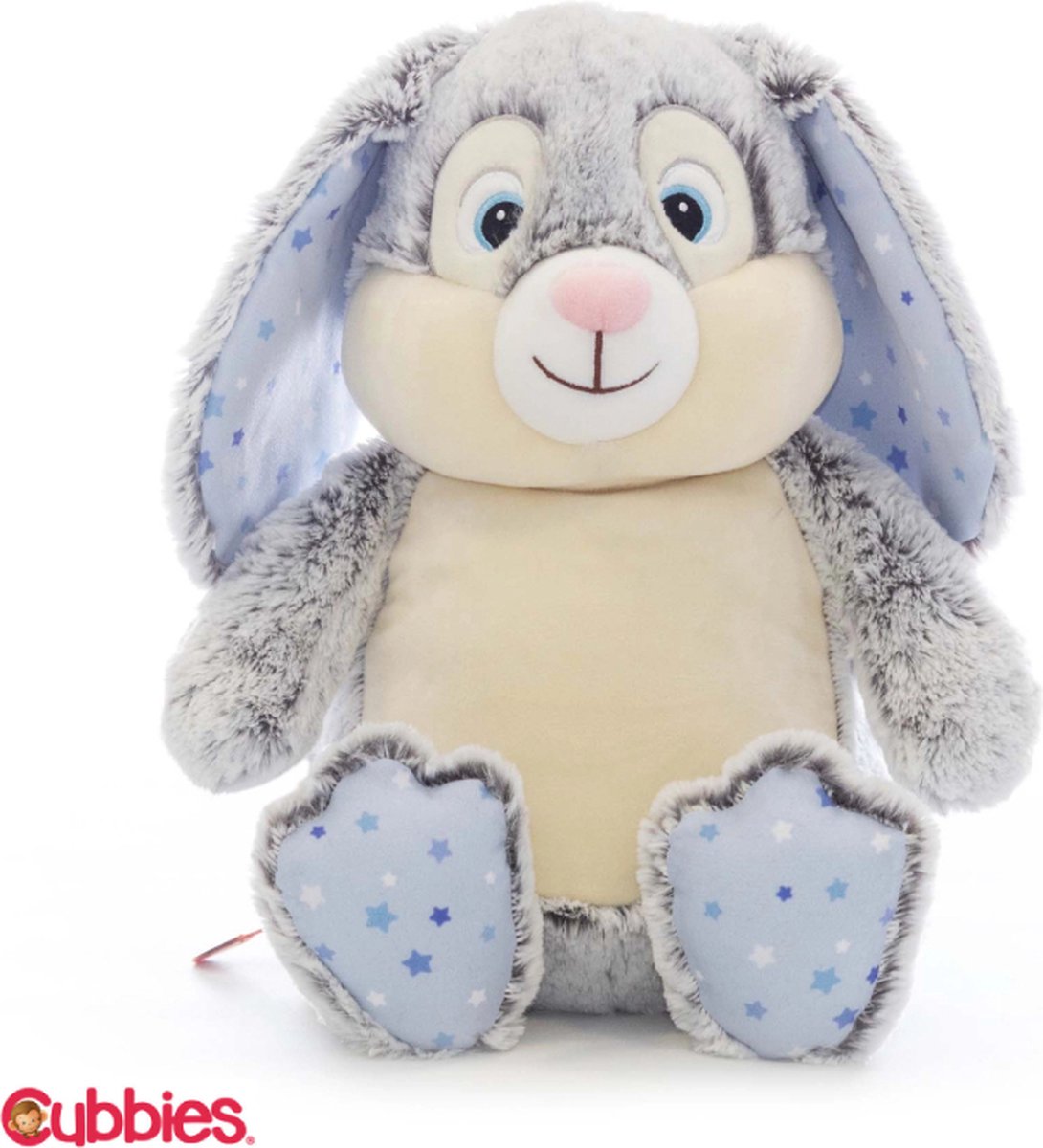 CUBBIES Classic Bunny Clovis Brampton Grijs Konijn Knuffel Starry Night 30cm