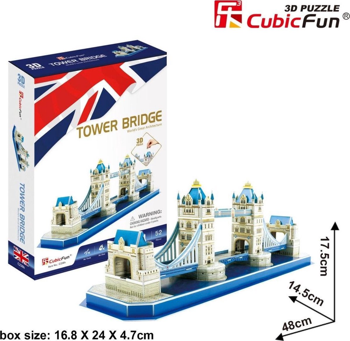 3D Puzzel Tower Bridge 52 delig