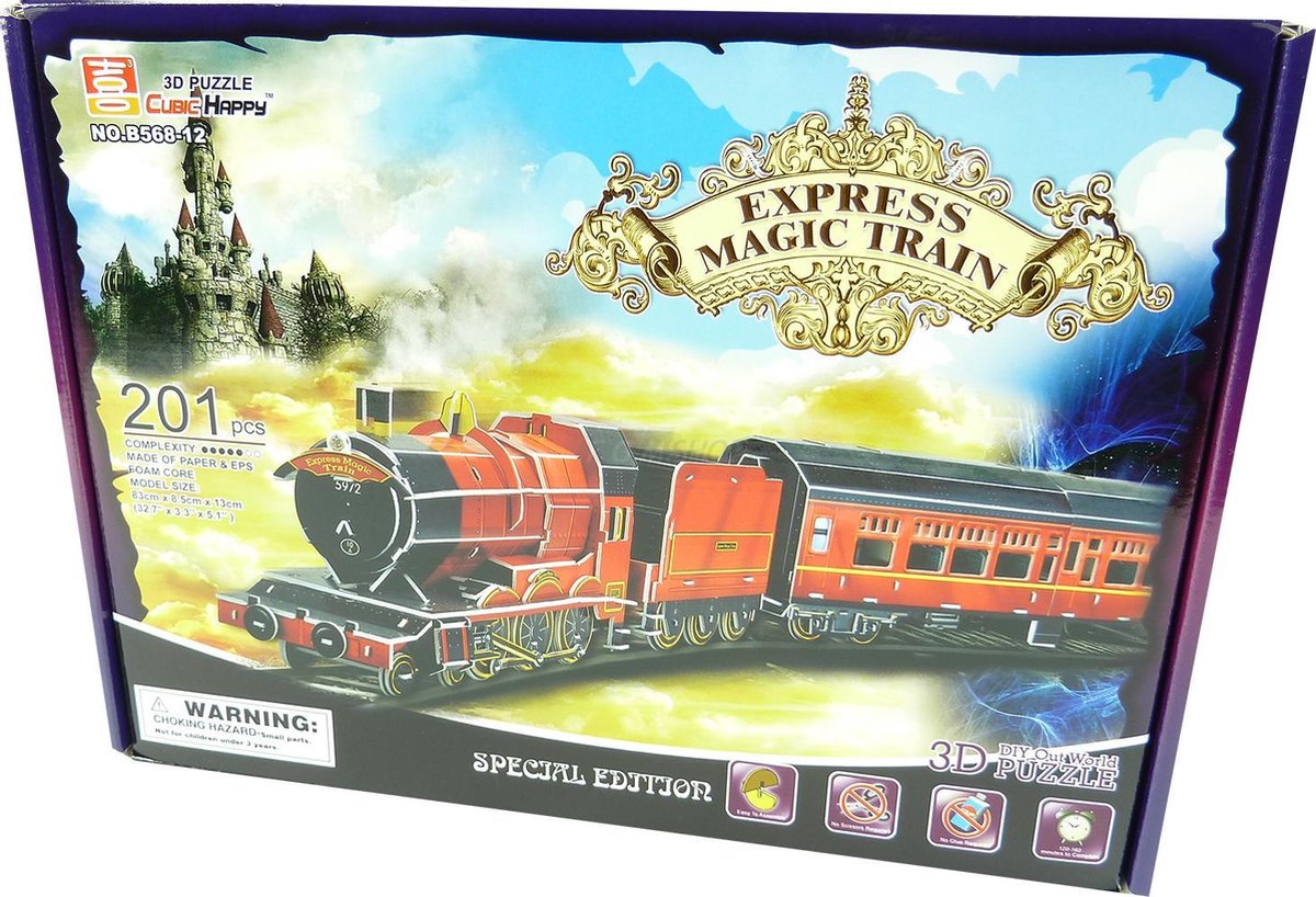 Cubic Happy Express Magic Train Special Edition Speelgoed 3D puzzel 201 stukjes Express Magische Trein