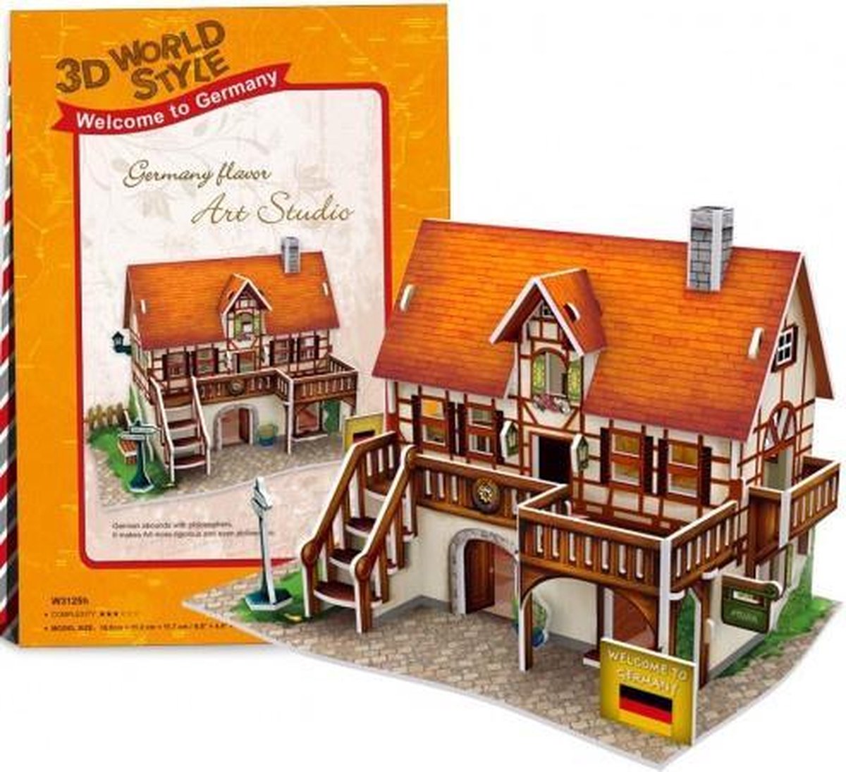 Cubicfun 3d Puzzel Art Studio Germany 16,5 X 11,7 Cm Foam 39 Stukjes