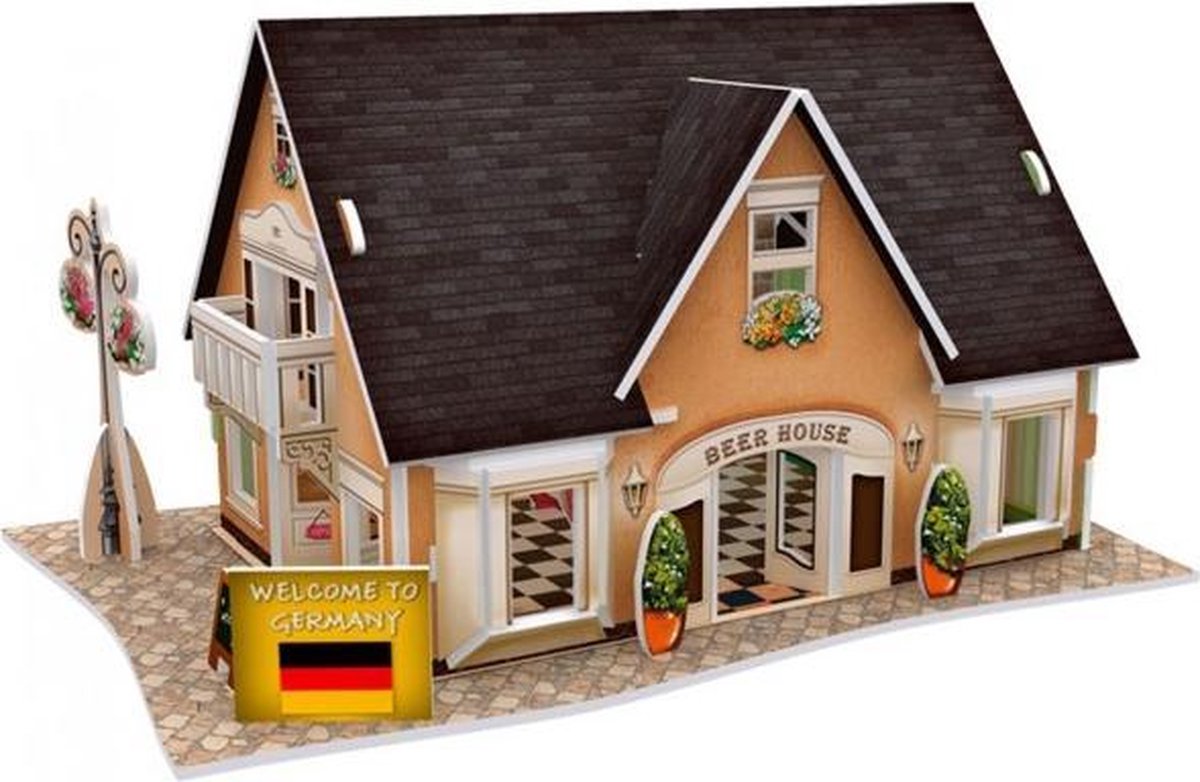 Cubicfun 3d Puzzel Beer House Germany 16,5 Cm Foam 42 Stukjes