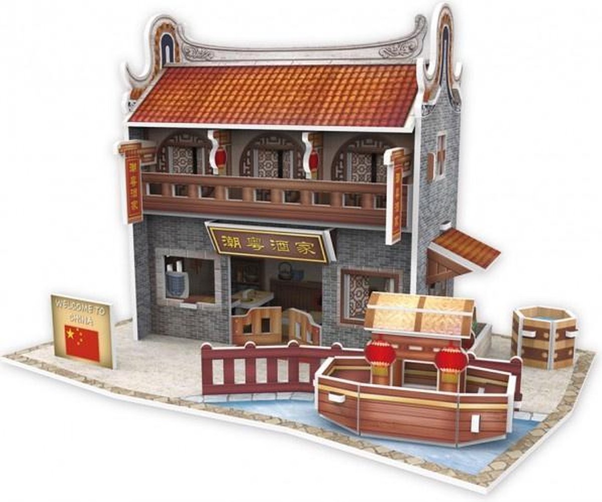 Cubicfun 3d Puzzel Chinese Restaurant Qilu Foam 38 Stukjes