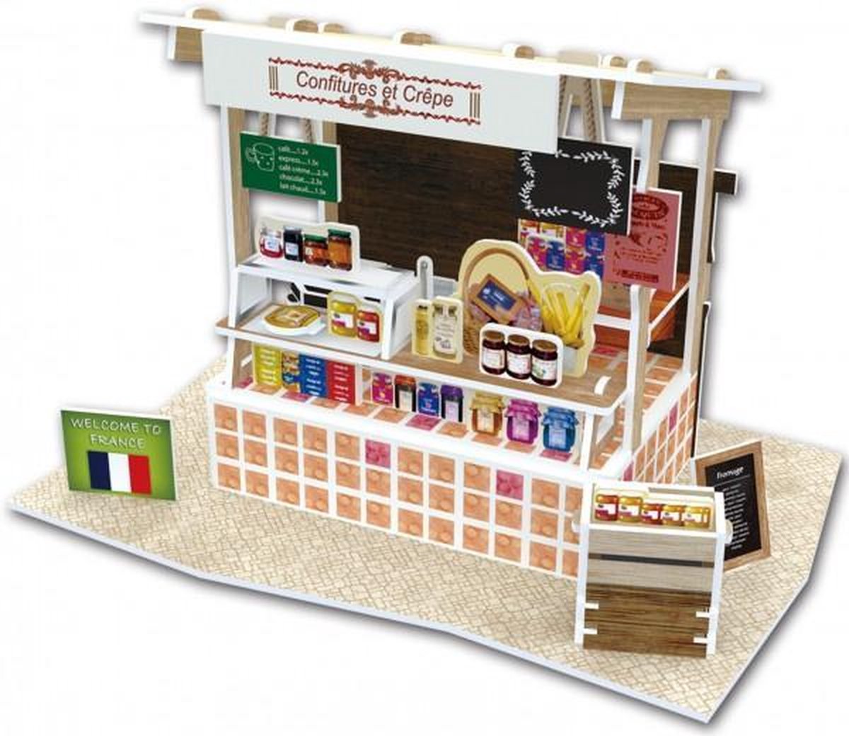 Cubicfun 3d Puzzel Crepe Stall France 16,5 Cm Foam 37 Stukjes