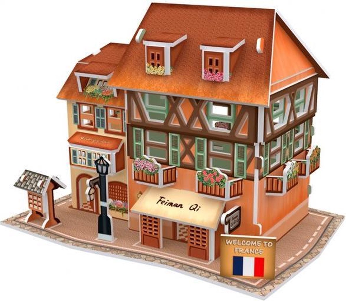 Cubicfun 3d Puzzel Fashion Shop France 16,5 Cm Foam 31 Stukjes