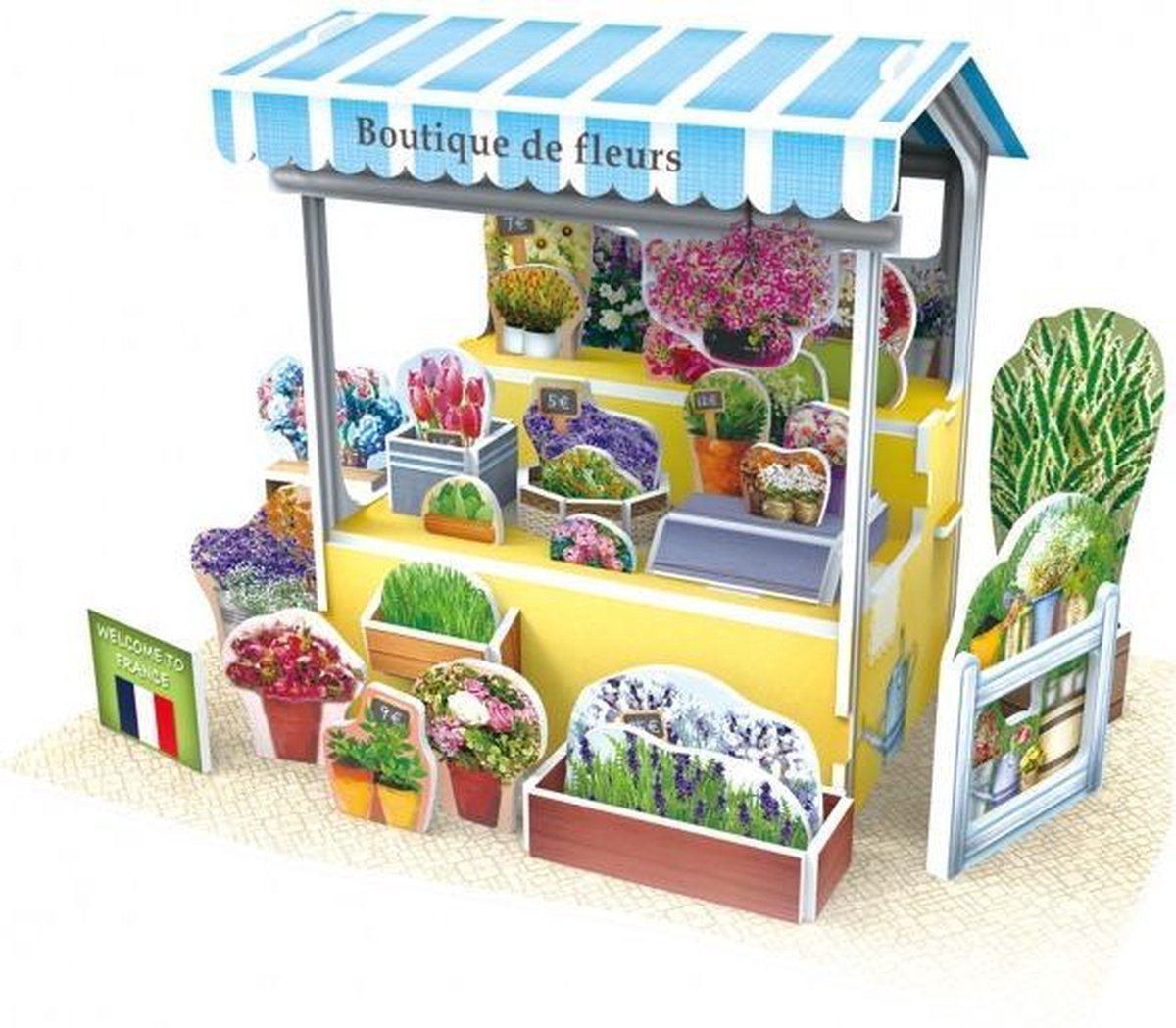 Cubicfun 3d Puzzel Flower Stall France 16,5 Cm Foam 37 Stukjes