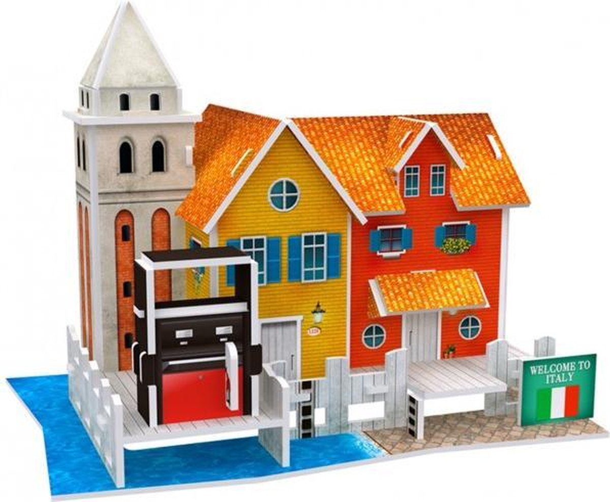 Cubicfun 3d Puzzel Wharf Italy 16,5 X 11,6 Cm Foam 19 Stukjes