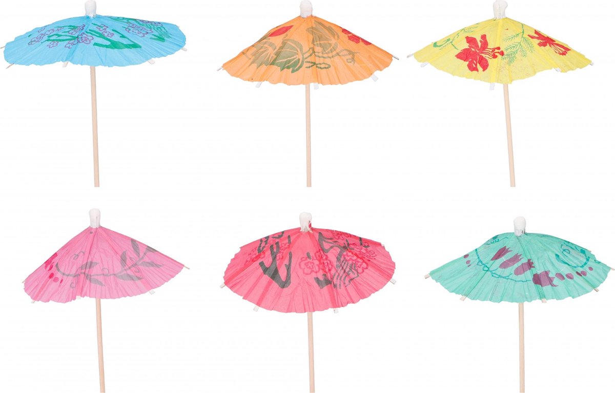    s Parasol 10 Cm Hout/papier 12 Stuks