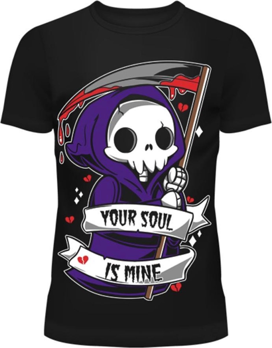 Cupcake Cult Dames Tshirt -S- YOUR SOUL IS MINE Zwart