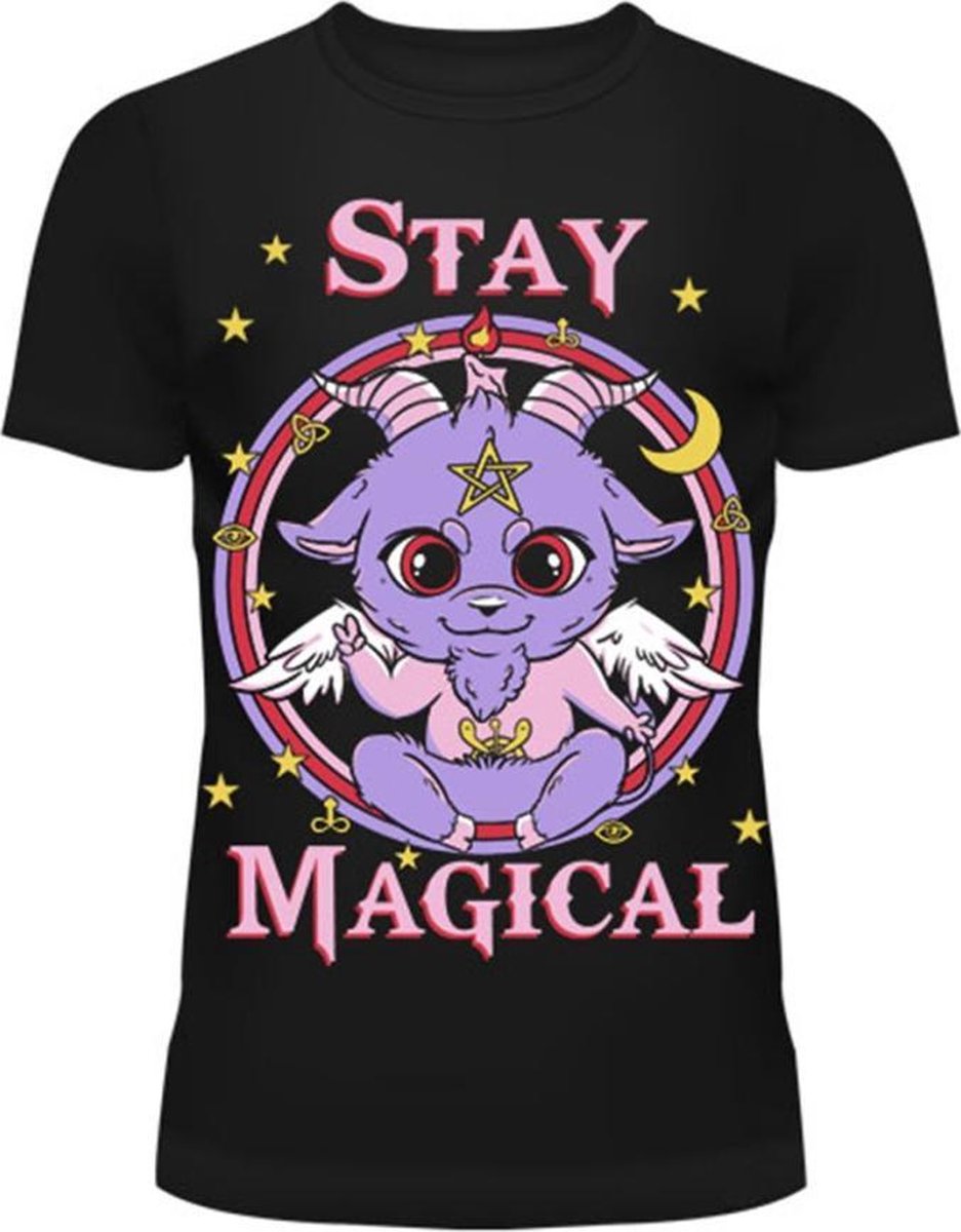 Cupcake Cult Dames Tshirt -XL- STAY MAGICAL Zwart