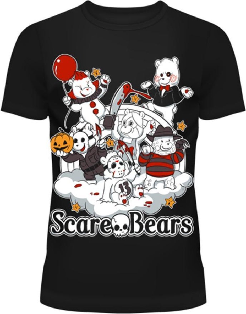 Cupcake Cult Top -L- SCARE BEARS Zwart