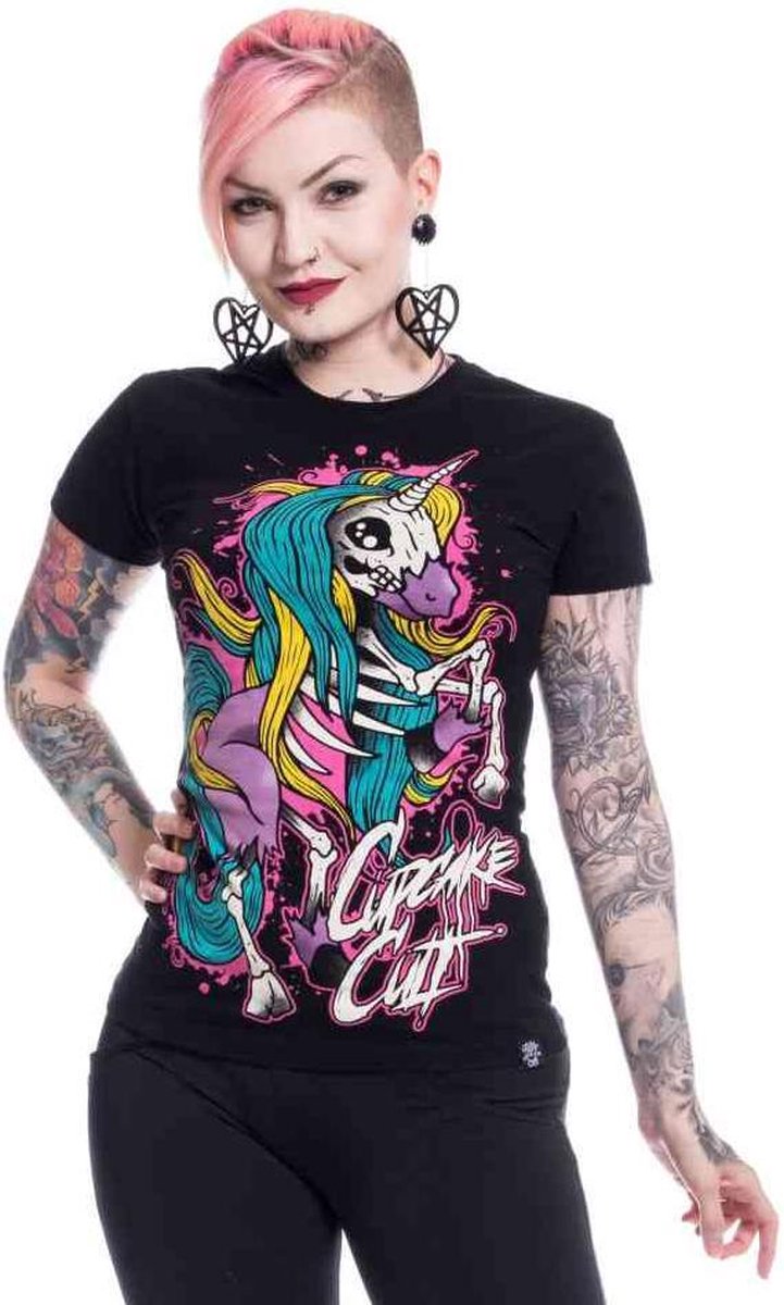 Cupcake Cult Top -XXL- INTERNAL UNICORN Zwart