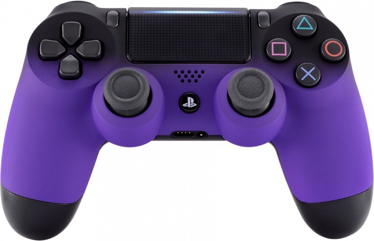 Gradient Soft Touch Zwart / Paars - Custom Sony PlayStation PS4 Wireless Dualshock 4 V2 Controller