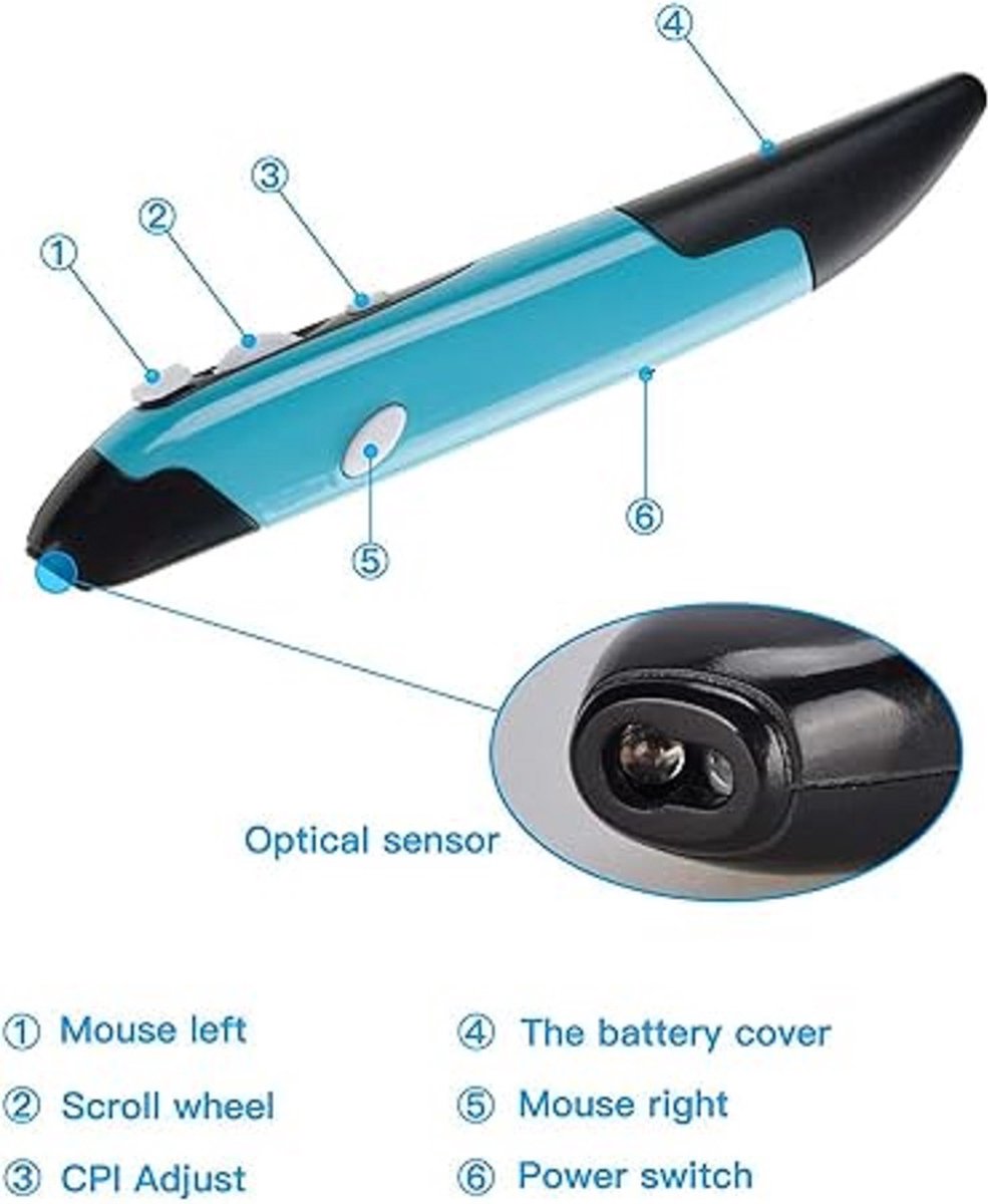 Stylus voor computer, Pocket Mouse,   Innovative Wireless Vertical Mouse