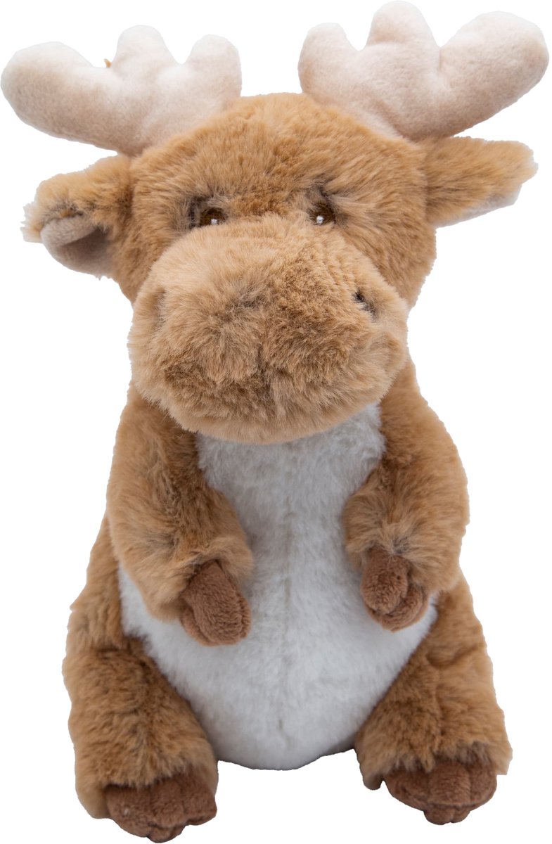 Cute since 1999 - Knuffel Bruine Rendier - Zittende Rendier Speelgoed- Baby knuffel - 21cm