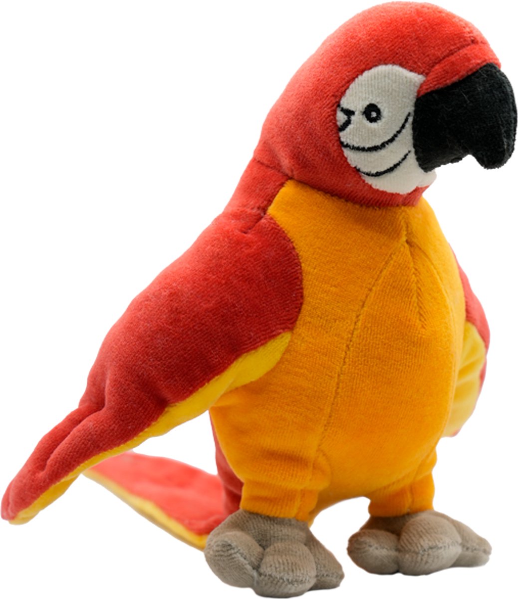 Cute since 1999 - Rooster de rode Papegaai - Organische knuffel - 20 cm