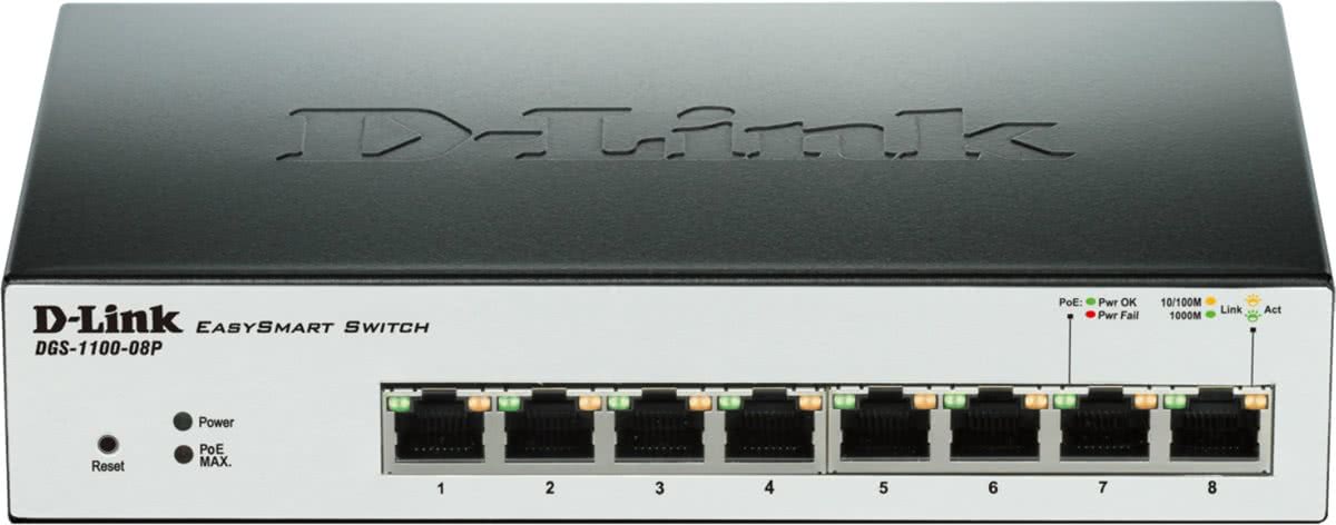 D-Link 8-Port Gigabit EasySmart Switch PoE