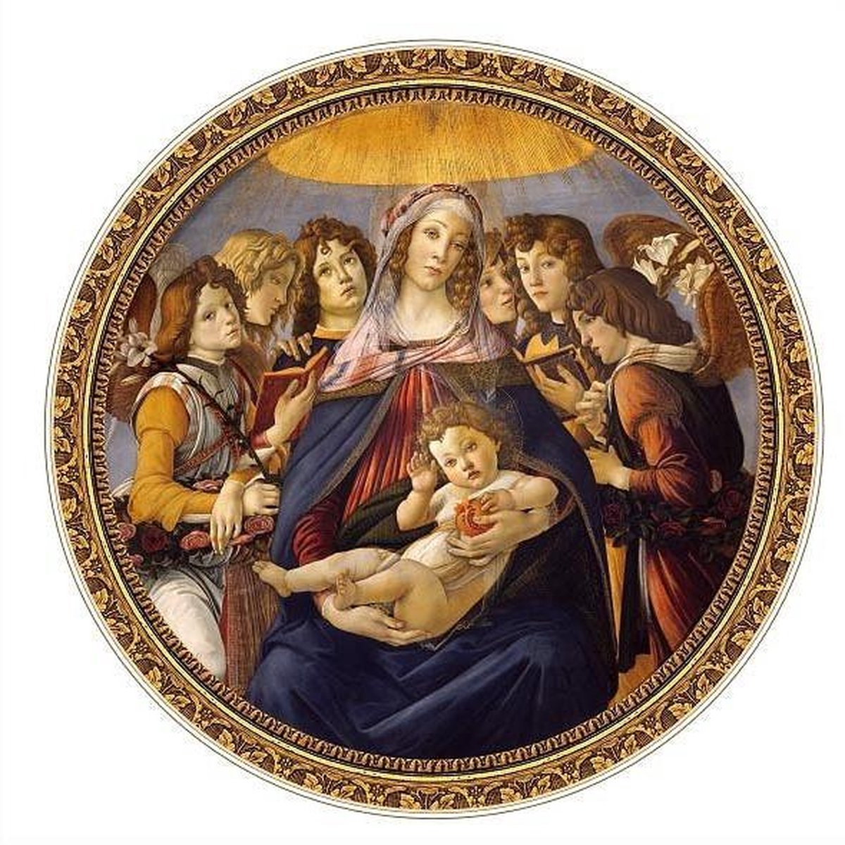 Botticell -: Madonna della Melagra (525 stukjes, kunst vormpuzzel)