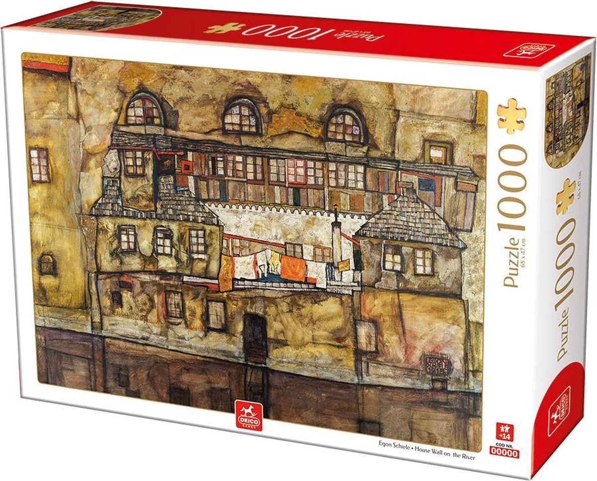 Egon Schiele - House Wall on the River 1000 D-Toys