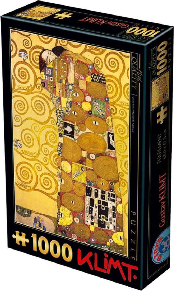 Klimt - De omarming (1000 stukjes, kunst puzzel)