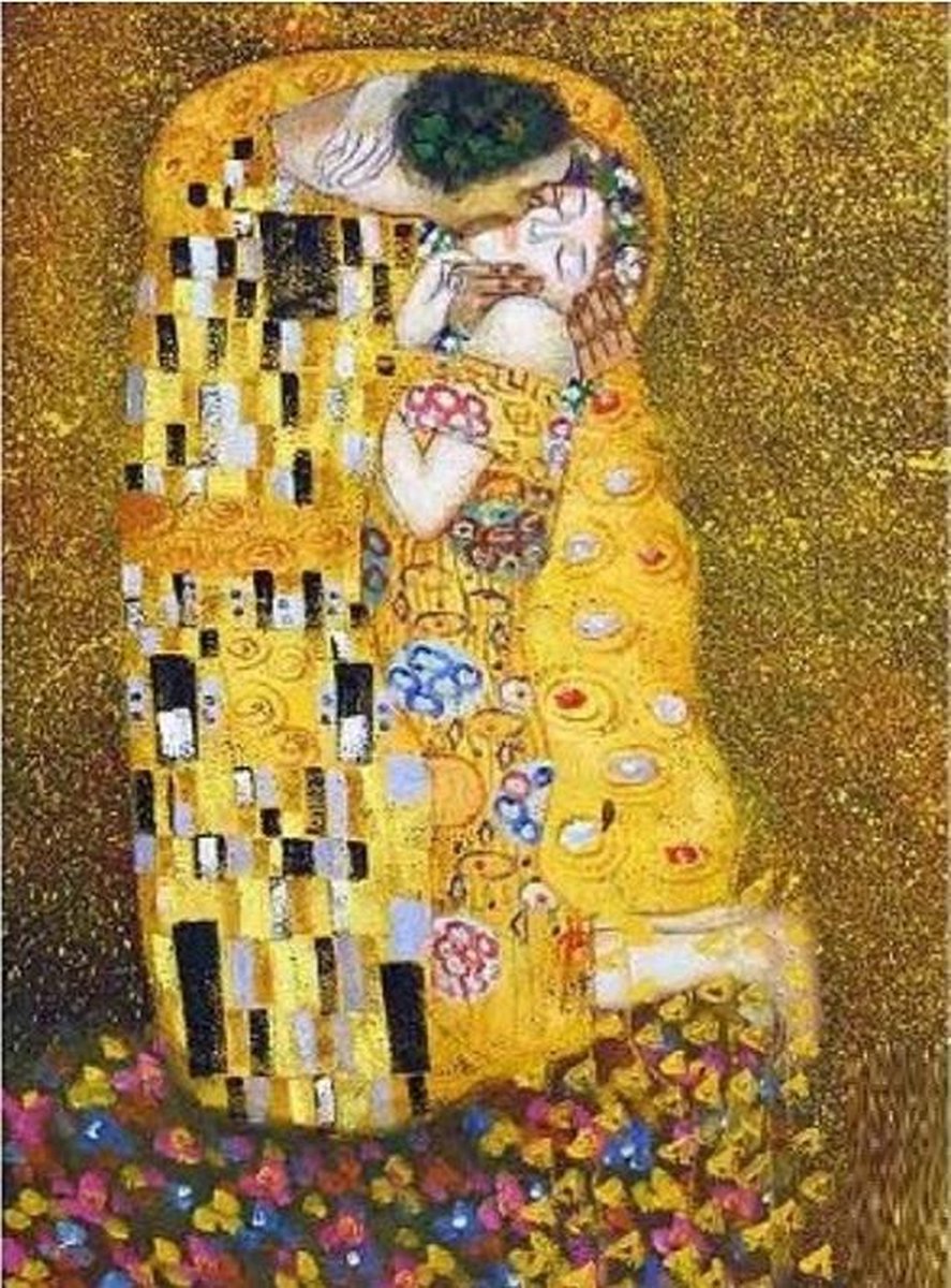 Kunst puzzel Gustav Klimt - De kus (1000)