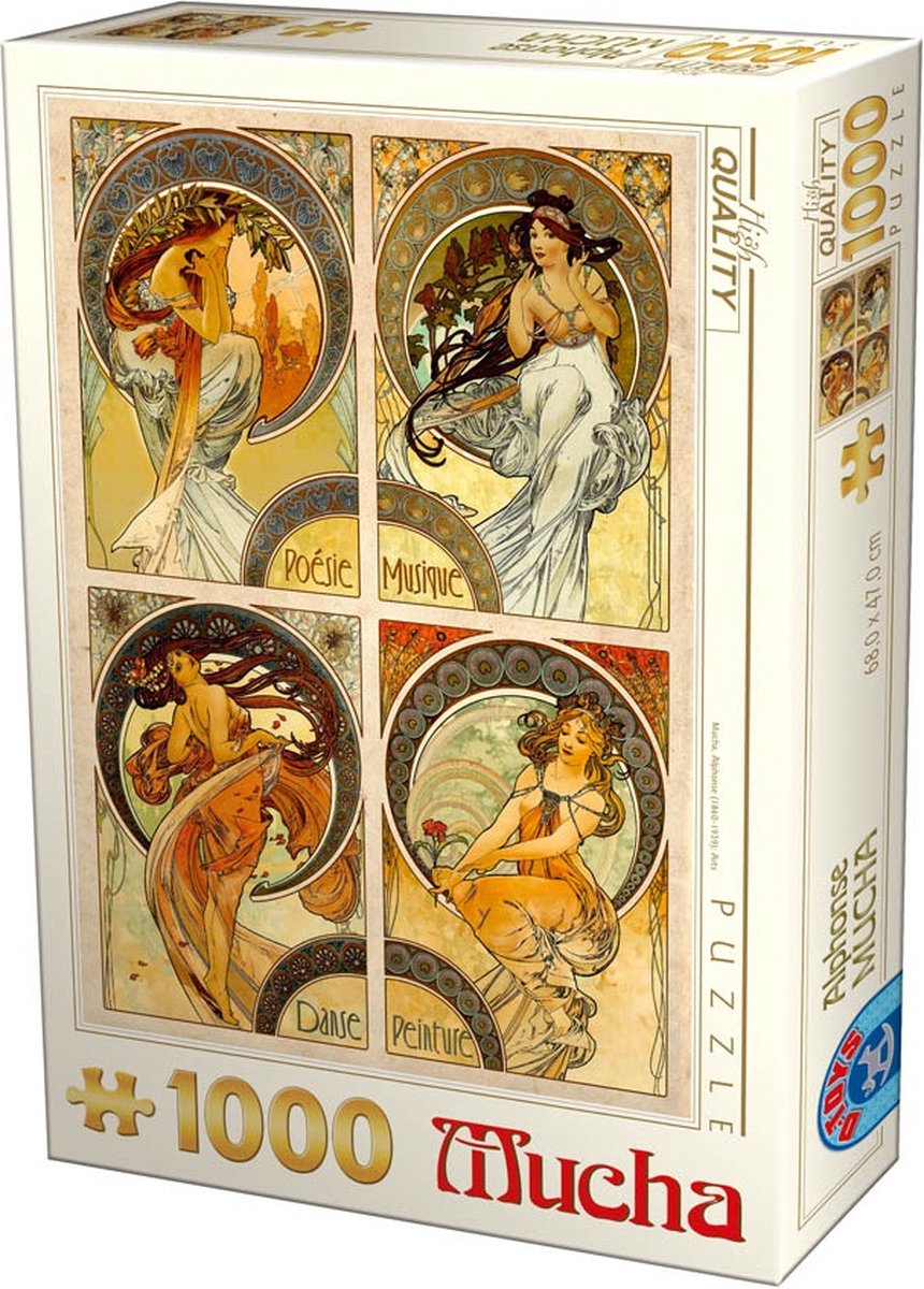 Mucha - Kunst (1000 stukjes, kunstpuzzel)